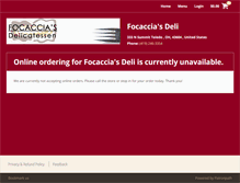 Tablet Screenshot of focaciasdeli.patronpath.com